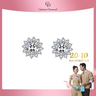 Khuyên tai nữ kim cương Moissanite 0.8 Carat Caterina Diamond Stone Flower Earrings DE026