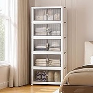 SAILUN 136Gal/543Qt Stackable Storage Bins Folding Collapsible Storage Bins with Lid, Closet Organiz