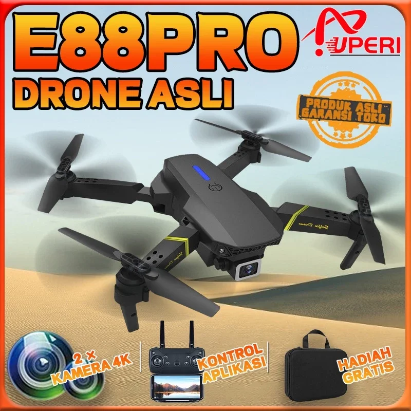 drone E88Pro Drone Drone Murah dengan Kamera HD Foldable Quadcopter Drone