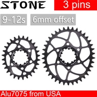 Stone Oval Chainring 6mm Offset 3 pins XX1 Eagle X01 X1 X0 X9 for Sram DM 28T 30T 32T 34T 36T 38T Bi