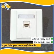 Commscope AMP® faceplate – Flat 1Gang RJ45 Cat 3/5e/6