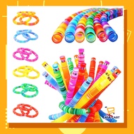 CASA CART Ripple Tube Flash Pop Relief Tube Telescopic Tube Luminous LED Children's Stretch Toy Fun