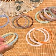 New Chinese Style Glass Imitation Jade Bracelet for Women，Versatile Elegant Bracelet Bangle