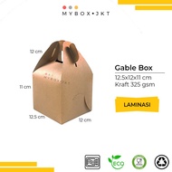 Gable Box Hampers Souvenir Gift Pack Snack 12x12x12 LAMINASI