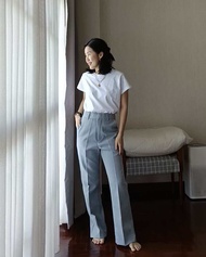 HYDE - SLACK PANTS - กางเกงทรงตรงคอดเข่า เน้นขาเล็กเพรียว (งานอัดกาวทั้งตัว)