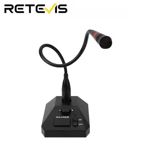 Retevis Aliunce SM01 Desktop Microphone For Walkie Talkie RT622 RT3S HD1 RA685 RT95 Two-Way Radio Ha
