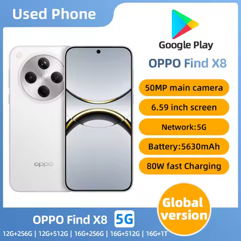 oppo Find x8 5g RAM 12GB ROM 256GB LPDDR5X memory + UFS 4.0 flash storage 6.59-inch AMOLED straight 