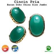 [Bayar Di Tempat] Cincin Batu Akik Bacan Doko Cina Size Jumbo