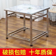 Stainless Steel Heating Table Home Assembly Heating Dining Foldable Dining Table Thickened Square New