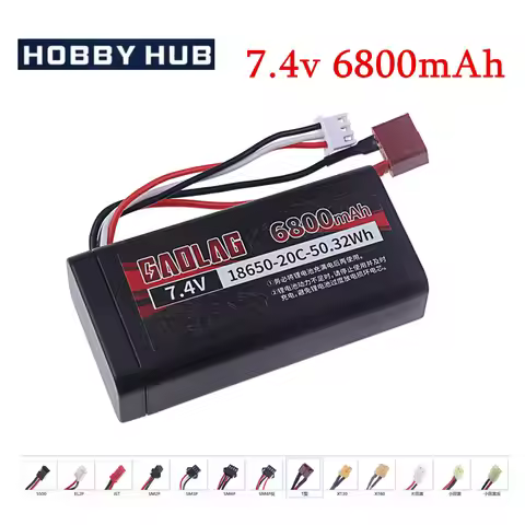 7.4V 6800mah 18650 Lipo Battery for Q46 Wltoy 10428 12428/12423 X9115 144001 RC Car Spare Accessorie
