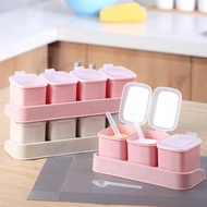 3 4 Compartments Wheat Straw Environmentally Friendly Scoop C089