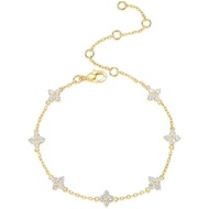 Lab Grown Diamond Bracelets for Women, 1.4 CT 18K White/Yellow Gold Over 925 Sterling Silver Four Le