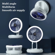 USB Charging Cooling Fan Foldable Desktop Fan Table Fans Wall Mounted Ceiling Fan with LED Light 4 Speed Air Cooler Fans