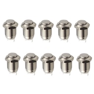 [stock] 10pcs Waterproof Metal Push Button Momentary Push Button On Off 12mm High Head
