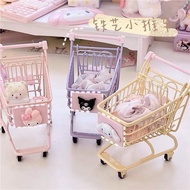Girl Heart Cartoon Iron Art Simulation Shopping Cart Cute Kuromi Cinnamon Dog Creative Mini Decorati