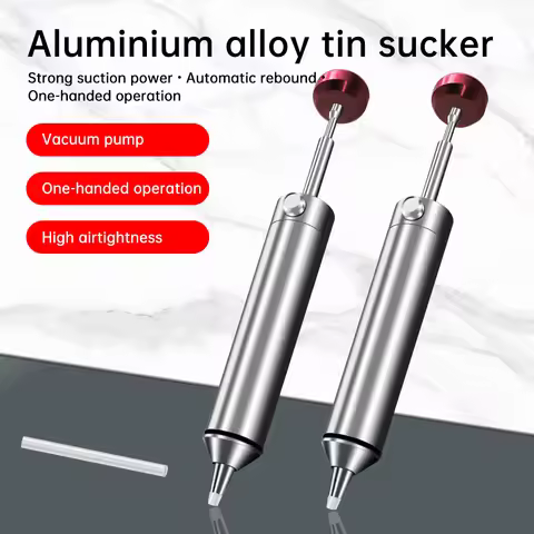 Aluminum Solder Sucker Powerful No-Clog Desoldering Pump for Easy Removal & Repair Tin Gun Soldering