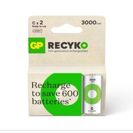 GP C 3000 Rcyko Rechargeable Battery FOC 4 GP AAA Heavy Duty Battery