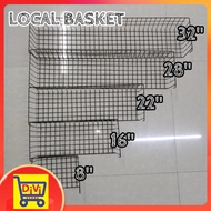 DIVI STORE #28" (1pcs) Wire Grid Hanging Basket White Coating wire mesh Basket open basket Flower Pot Hanging Wire Basket Maple Shop