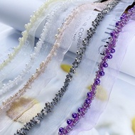 2cm Wide Gauze Pearl Lace Large Xiaomi Bead Lace Clothing Accessories Ribbon Handmade DIY Wedding Sh