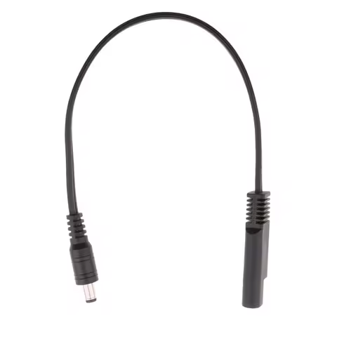 SAE to DC 5.5 x 2.1mm Coax Female 18AWG Cable Motorcycle Heat Clothing Adapter Cord - 10-inch Cable 