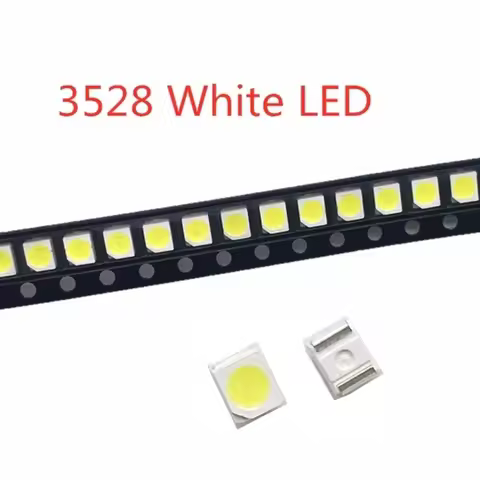 100PCS 3528 WHITE 6-7LM SMD LED TRUE WHITE 6000-7000K / NATURAL 4000-5000K / WARM 2800-3200K / COOL 