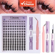 Fairy Lash Clusters Kit Manga Eyelash Extension Kit Wispy Natural Invisible Band Lash with Lash Glue