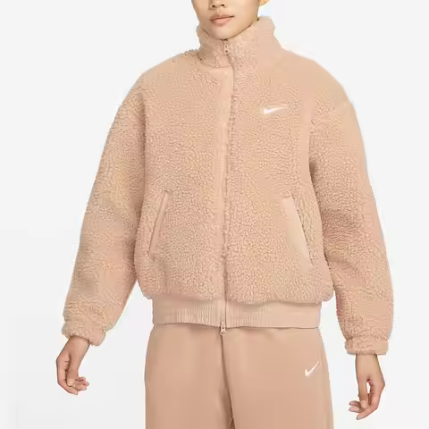 Nike genuine Sportswear Swoosh Women's Faux Sherpa Jacket DR5629-200