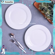 New Product 10.5" Plain White Round Flat Ceramic Grain Plate