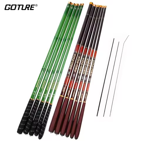 Goture BREEZE/RED-FOX Stream Telescopic Fishing Rod Carbon Fiber Tenkara Fishing Pole Carp Rod 3.6M
