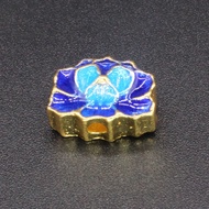 Ancient Landscape Cloisonne Dripping Oil Burning Blue Enamel Color Bracelet Chain DIY Alloy Jewelry 