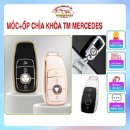 Keychain with smart key protective cover for Mercedes C200 E200 C250 350 450 soft plastic TPU mirror