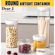 ROUND Airtight Container / Food container with Lid Leak-proof Spice Jar Kitchen Pantry Organiser (De