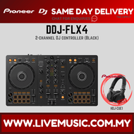 Pioneer DJ DDJ-FLX4 2-deck Rekordbox and Serato DJ Controller With Case - Black ( DDJ FLX4 / DDJFLX4