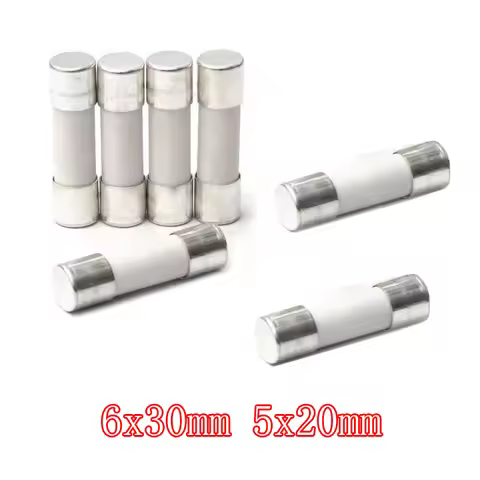 10-100Pcs Fast blow Ceramic Fuse 5mm x 20mm 6x30 T 0.5A 1A 2A 3A 4A 5A 6A 8A 10A 15A 16A 20A 30A 250