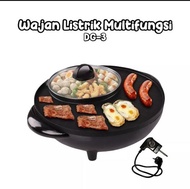 TERMURAH PROMO!!! Panggangan Elektrik BBQ and SHABU 2in1 grill pan hot and pot 2 in 1 BBQ &amp; Shabu Tumis Pemanggang - Panci Listrik 2 in 1 COD