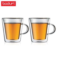 Bodum Canteen 雙層玻璃杯（連手柄，2件裝，中碼，0.2公升 / 6安士）