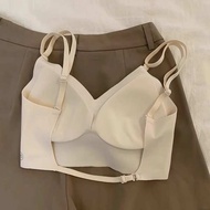Verish suji bra U-shaped beautiful back underwear women's small breasts gathered seamless triangle cup backless bra suspender wear summer thin bra
