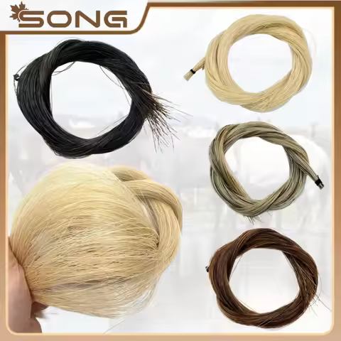 1Hank 7g bow hair for viola violin cello bass bow AAA Siberian horsetail White black brown natural p