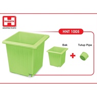 Tersedia Bak Mandi Air Plastik Kotak Hanata 1005 P 120 L