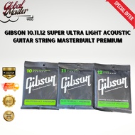 GIBSON 10,11,12 SUPER ULTRA LIGHT ACOUSTIC GUITAR STRING MASTERBUILT PREMIUM