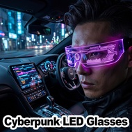 LED Cyber Neon Acrylic Glasses RGB Glasses Luminous Eyewear For Unique Festival Outfits DJ Gear With