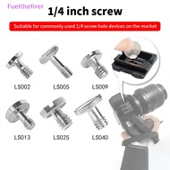 （Fuelthefirer） High Quality Camera Screw Set 1/4 Inch Quick Release Plate Screw DSLR Accessories Tripod Mount Adapter For DSLR Camera Tripod
