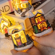 Christmas colorful 3D miniature house, window display ornament, miniature landscape
