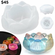 silicone resin epoxy lotus candle holder mold 矽膠蓮花燭台水晶滴膠環氧樹脂模具