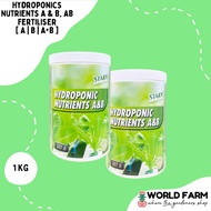 Hydroponics Nutrients A & B, AB Fertiliser / Fertilizer for Hydroponics Systems [ A | B | A+B ] 1kg