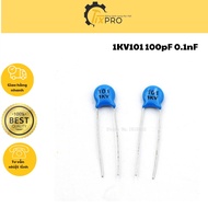 High voltage capacitor 1KV101 100pF 0.1nF 1000V (bag of 10)