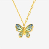 CTS เงิน S925เคลือบมุกมีสีสันสร้อยคอผีเสื้อ CHOW TAI SENG อาจเป็น S1PC1490 S1PC1490 S1PC1490