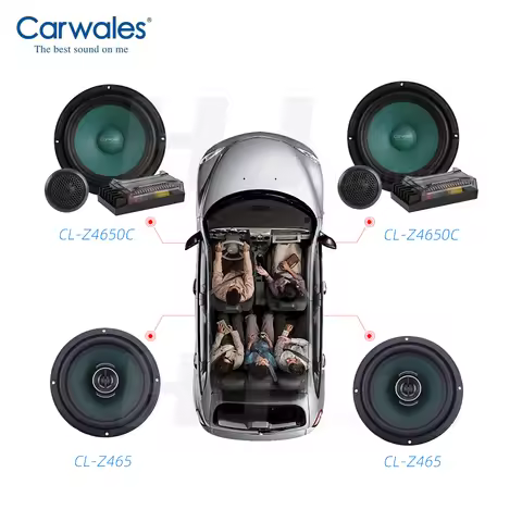 1kit 6.5 Inch 2-way Car Audio Speaker Set Tweeter Sub Woofer 2-way Coaxial Horn 6.5” Woofer Treble B