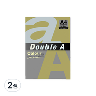 Double A 彩色影印紙 粉黃色 50張  A4  2包