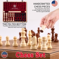 Best Wooden Chess Board Tournament Size Foldable Chess Board Children Elders and Adults Board Games